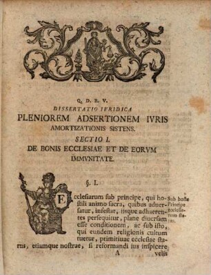 Dissertatio juridica pleniorem adsertionem iuris amortizationis sistens