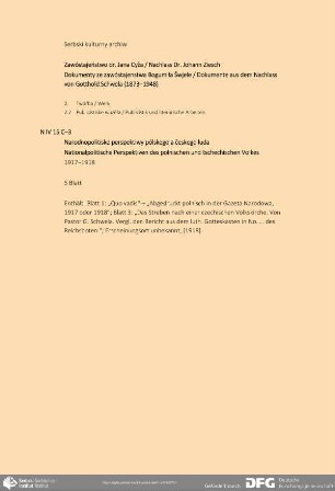 Überlegungen zu nationalpolitischen Perspektiven der Polen und Tschechen