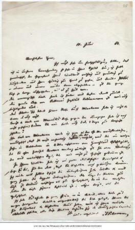 Brief von August Petermann von Justus Perthes' Geographische Anstalt  an Reinhold Grundemann : Gotha, 10.06.1864 ; [Kopie]