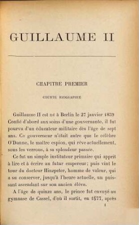 Guillaume II, son peuple et son armée à la fin de 1891