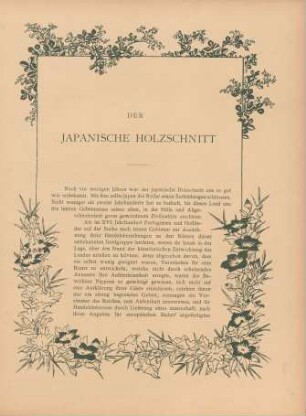Der Japanische Holzschnitt