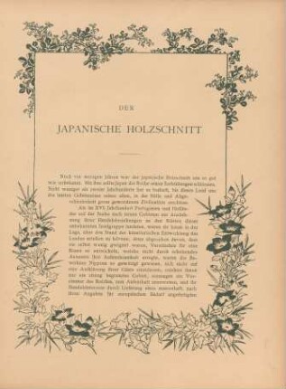 Der Japanische Holzschnitt