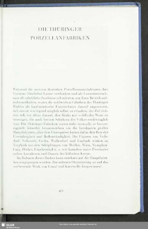 Die Thüringer Porzellanfabriken