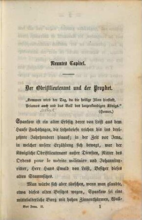 Vor Jena : Roman ; nach den Aufzeichnungen eines Königl. Offiziers vom Regiment Gensd'armes, 2