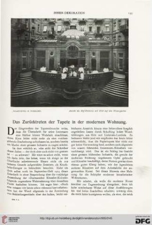 Das Zurücktreten der Tapete in der modernen Wohnung, [1]