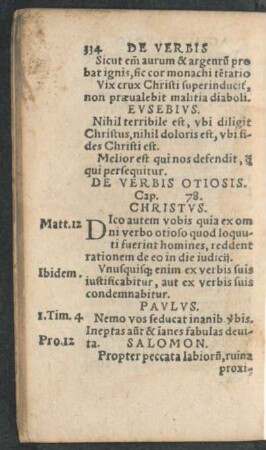 De Verbis Otiosis. Cap. 78.