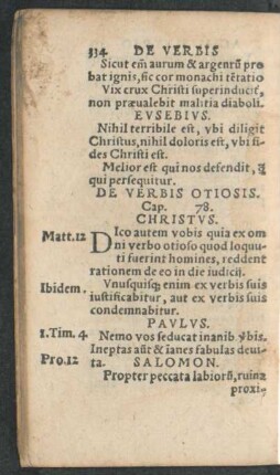 De Verbis Otiosis. Cap. 78.