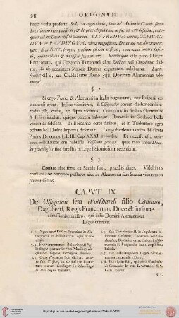 Capvt IX: De Olfigandi seu Wolfhardi filio Caduino, Dagoberti, Regis Francorum, Duce & intimae […]