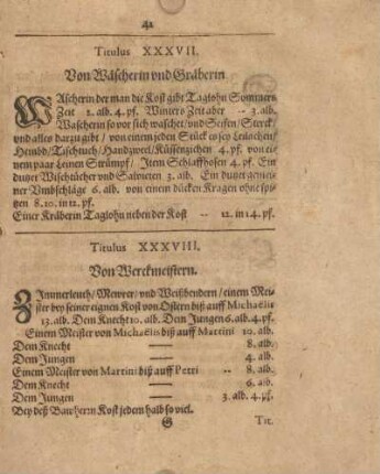Titulus XXXVIII. Von Werkmeistern.