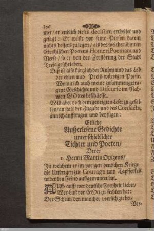 Etliche außerlesene Gedichte unterschiedlicher Dichter und Poeten
