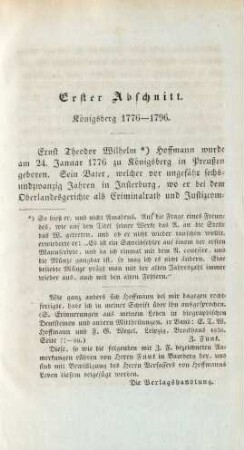 Erster Abschnitt. Königsberg 1776-1796