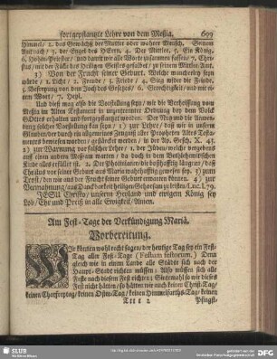Am Fest-Tage der Verkündigung Mariä