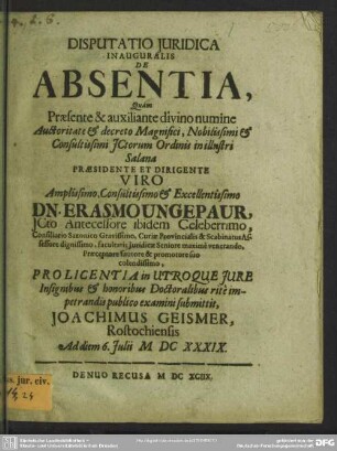 De absentia