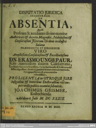 De absentia