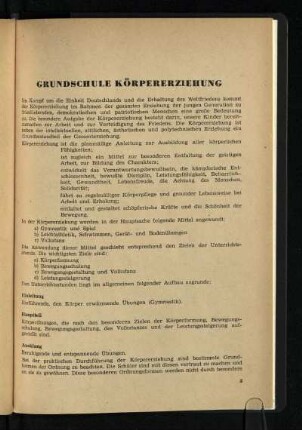 Grundschule Körpererziehung