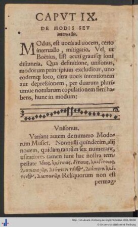 Caput IX. De Modis sev intervallis.