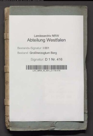 Erteilung der Freibriefe an die Königlichen Eigenbehörigen im Renteiamt Wolbeck