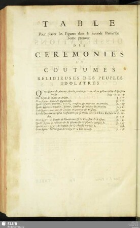Table Pour placer les Figures dans la seconde Partie du Tome premier