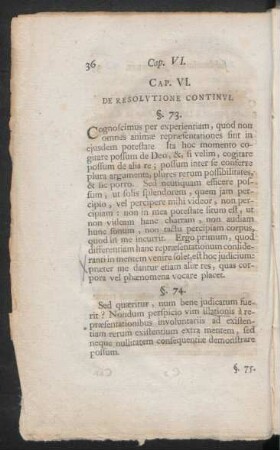 Cap. VI. De Resolutione Continui