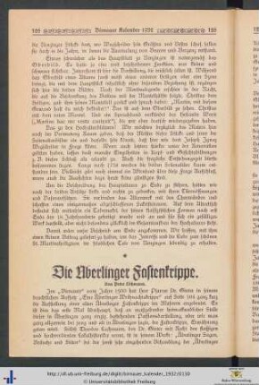 Die Überlinger Fastenkrippe.