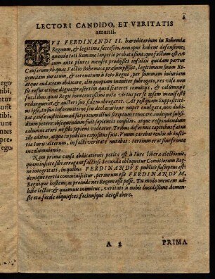 3, Lectori Candido, et veritatis amanti