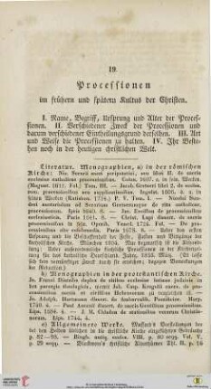 19. Processionen im frühern und spätern Kultus der Christen