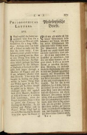 Philosophical Letters. = Philosophische Briefe.