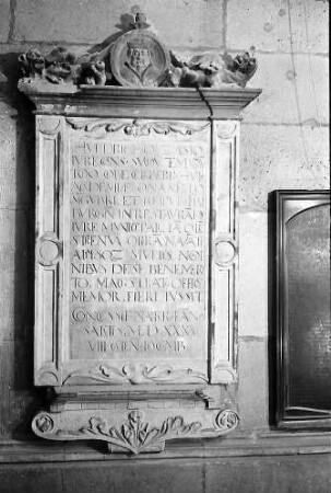 Freiburg i. Br.: Gedenktafel Ulrich (Huldrichus) Zasius im Münster
