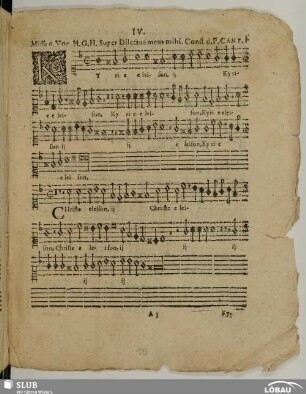 IV. Grimm, Heinrich: Missa super Dilectus meus mihi
