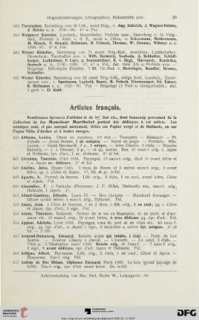 Artistes français (Nr. 546-1158)
