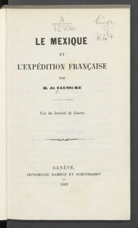 Le Mexique et l'expédition française