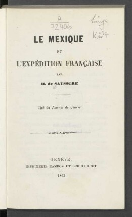 Le Mexique et l'expédition française