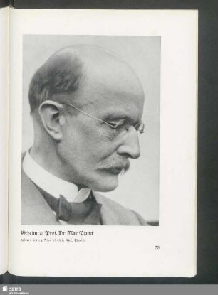 Geheimrat Prof. Dr. Max Planck