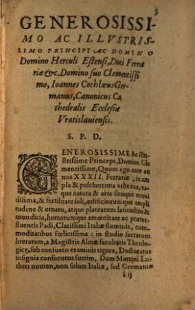 Historia Joannis Cochlaei de actis et Scriptis M. Lutheri