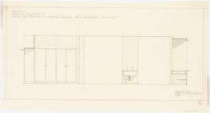 Villa von der Heydt, Berlin-Tiergarten Umbau: Küche im Kellergeschoss: Wandansicht 1:20