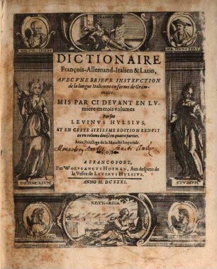 Dictionaire françois-allemand Italien et latin