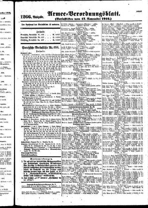 1266. Ausgabe. Freitag, 17. November 1916