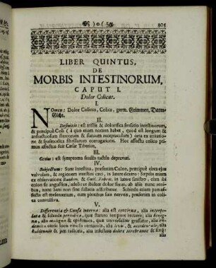 Liber quintus, de Morbis Intestinorum.