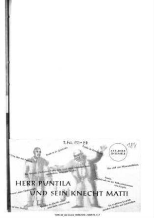 Herr Puntila und sein Knecht Matti