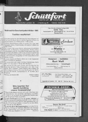 Bitte beachten Sie! Betrifft Zustellung unserer Vereinszeitung!
