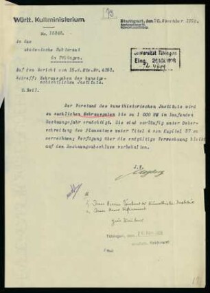 Mehrausgaben des kunstgeschichtlichen Instituts