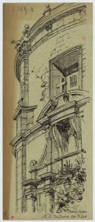 Nossa Senhora da Serra do Pilar zu Porto/Villa Nova de Gaya, Fassade der Kirche
