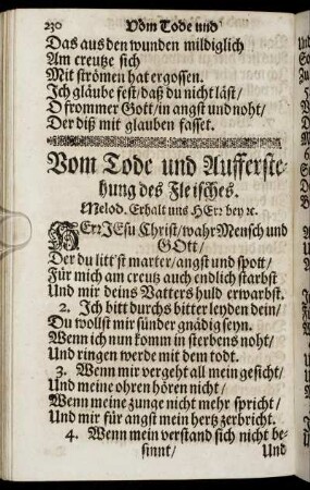 Vom Tode und Aufferstehung des Fleisches.