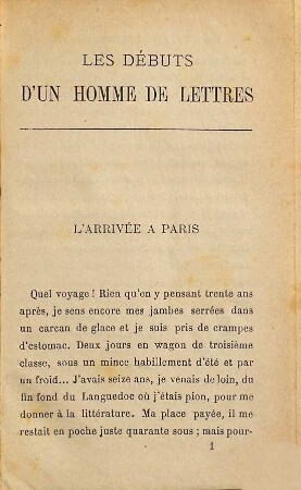 Souvenirs d'un homme de lettres