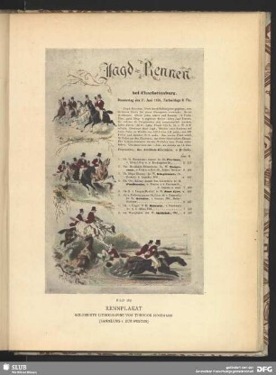 Rennplakat [Jagd Rennen]