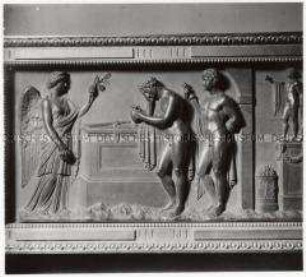 Wien, Belvedere, Bildhauer Professor Johann Martin Fischer, Relief "Orestes und Pylades am Grabe Agamemnons"