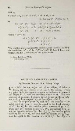 Notes on Lambert's angles.