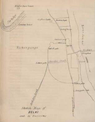 Sketch map of Delhi and its environs
