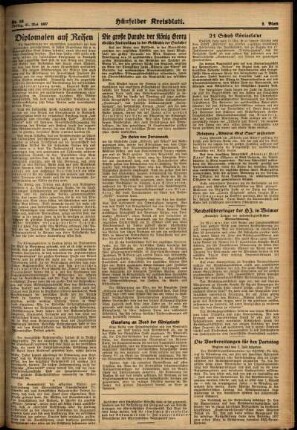 Zweite Ausgabe vom Freitag, den 21. Mai 1937.