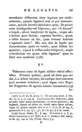 § 5 Quisnam legati utiliter relicti effectus sit